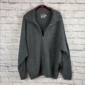Sweater House Men's Gray Zip-Up Sweater Size XL